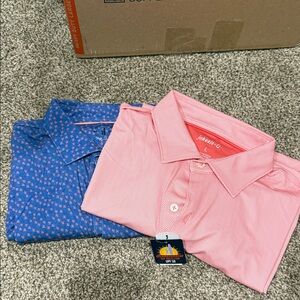 johnnie-O Blue and Pink Casual Shirts